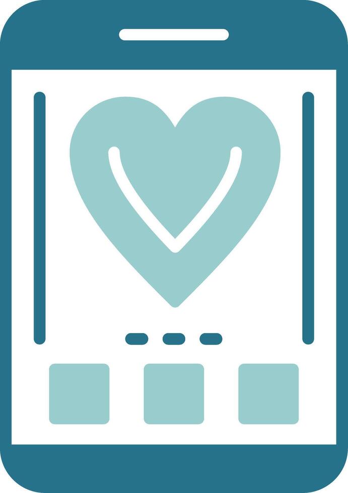 Heart Two Color Sample Icon vector