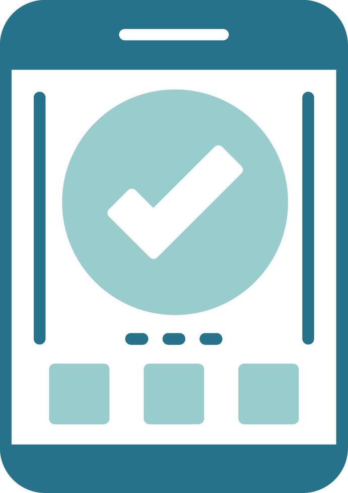 Checkmark Two Color Sample Icon vector