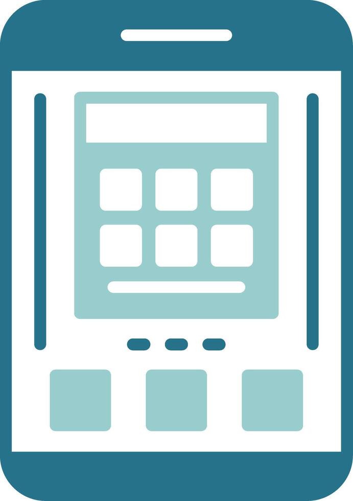 Calculator Two Color Sample Icon vector