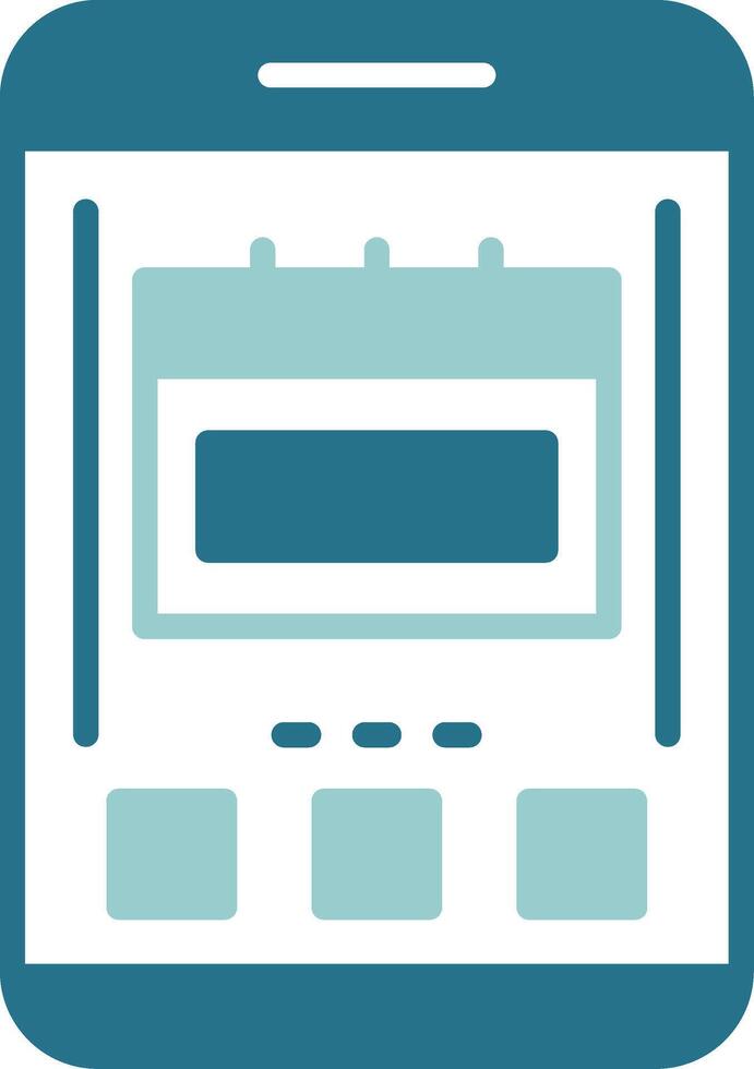 Calendar Glyph Sample Icon Design vector