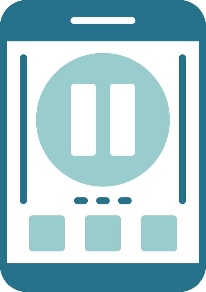 Pause Two Color Sample Icon vector