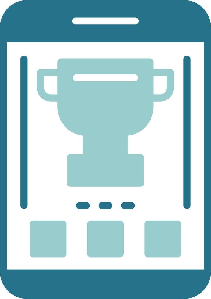 Trophy Two Color Sample Icon vector