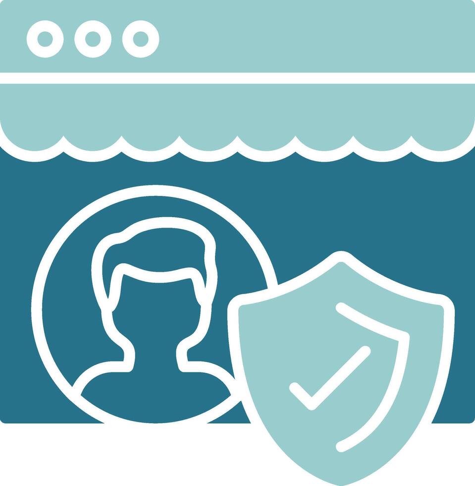 Secure Login Solid Sample Icon vector
