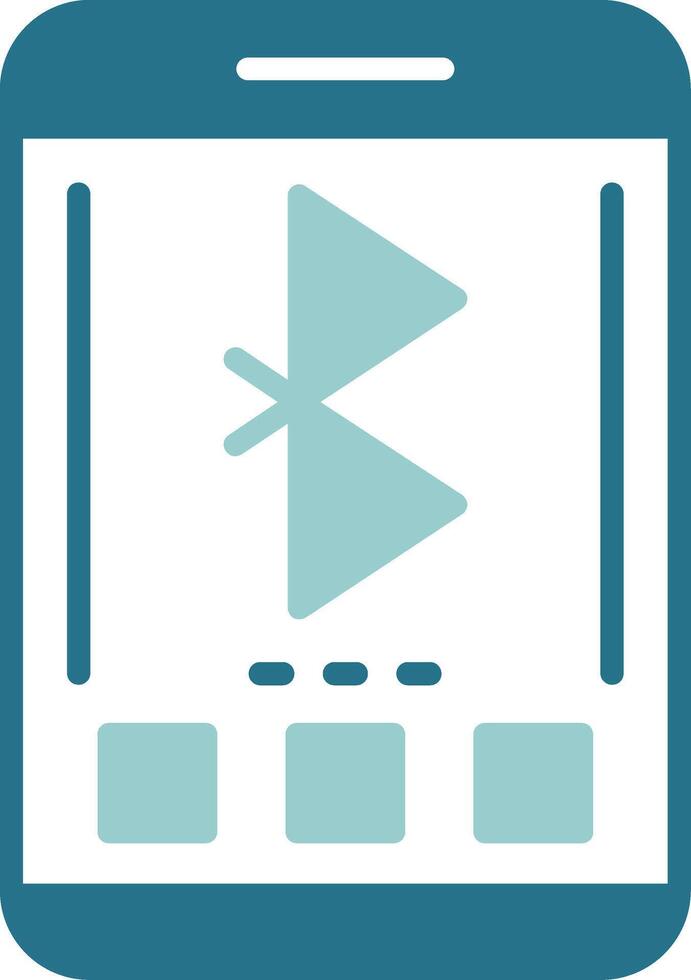 Bluetooth Two Color Sample Icon vector