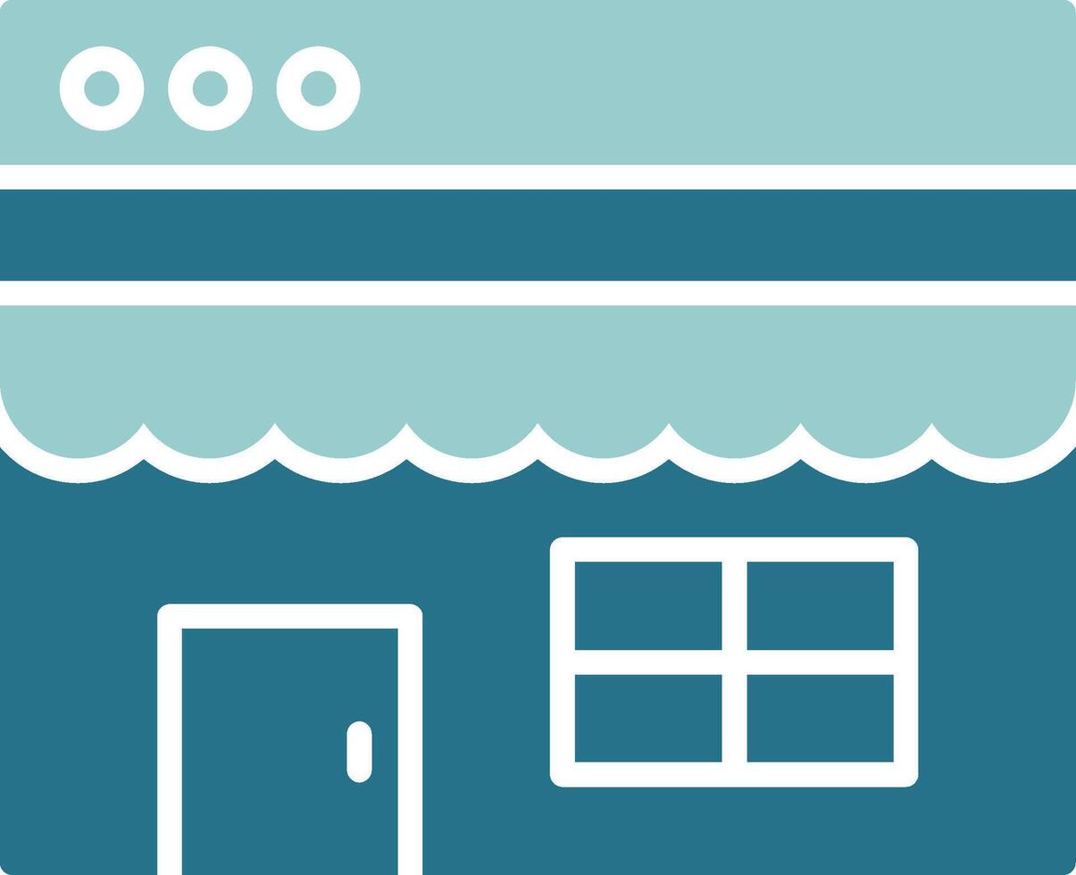 Online Store Solid Sample Icon vector