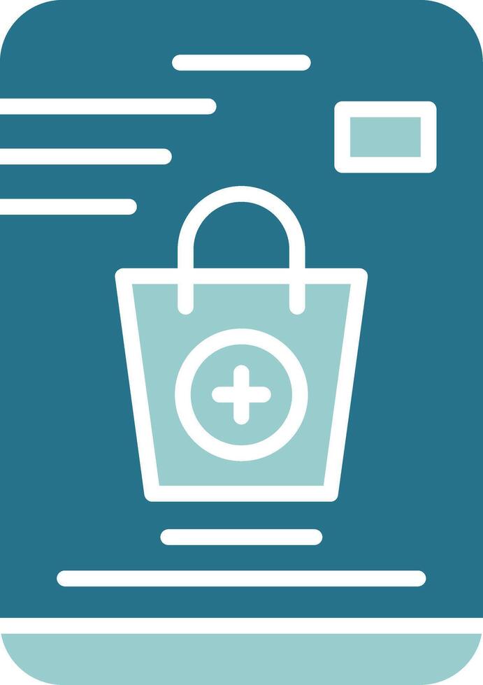 Mobile Shopping Solid Sample Icon vector