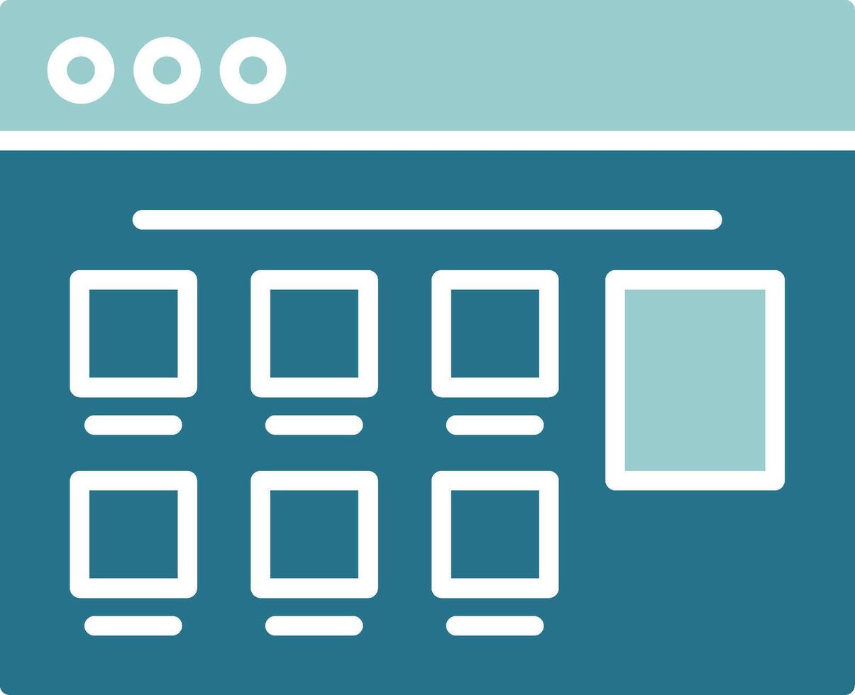 E-commerce Website Solid Sample Icon vector