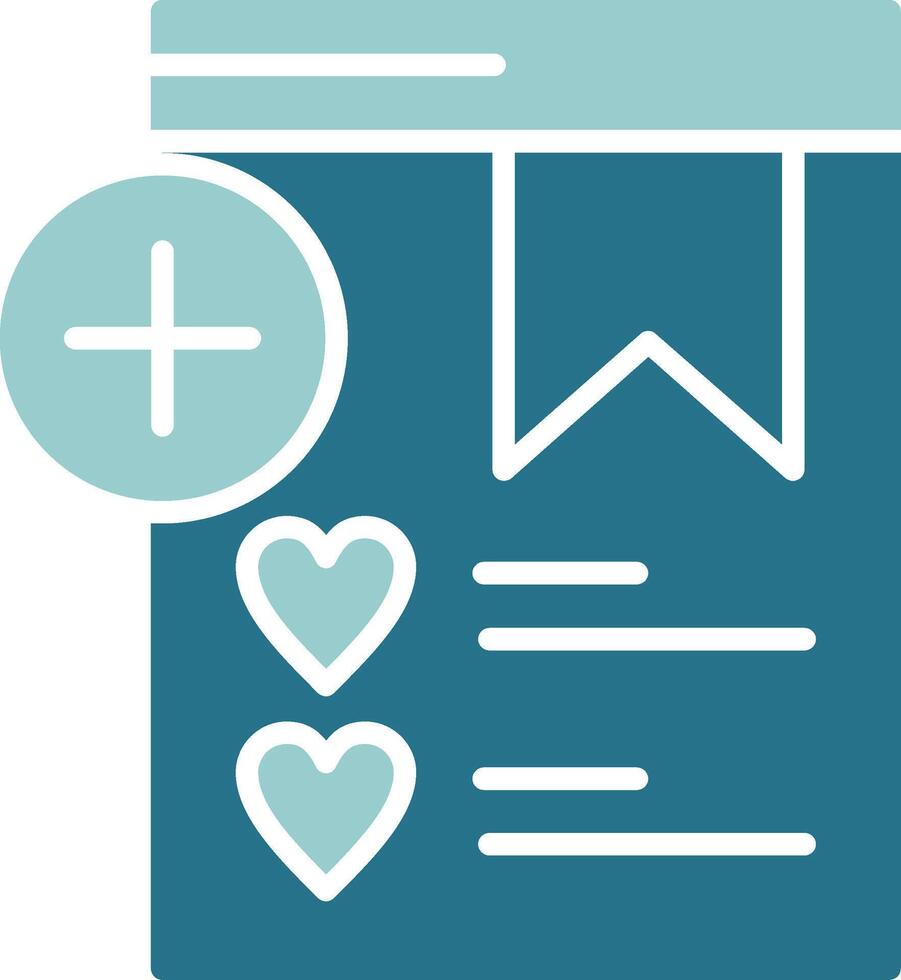 Add to Wishlist Solid Sample Icon vector