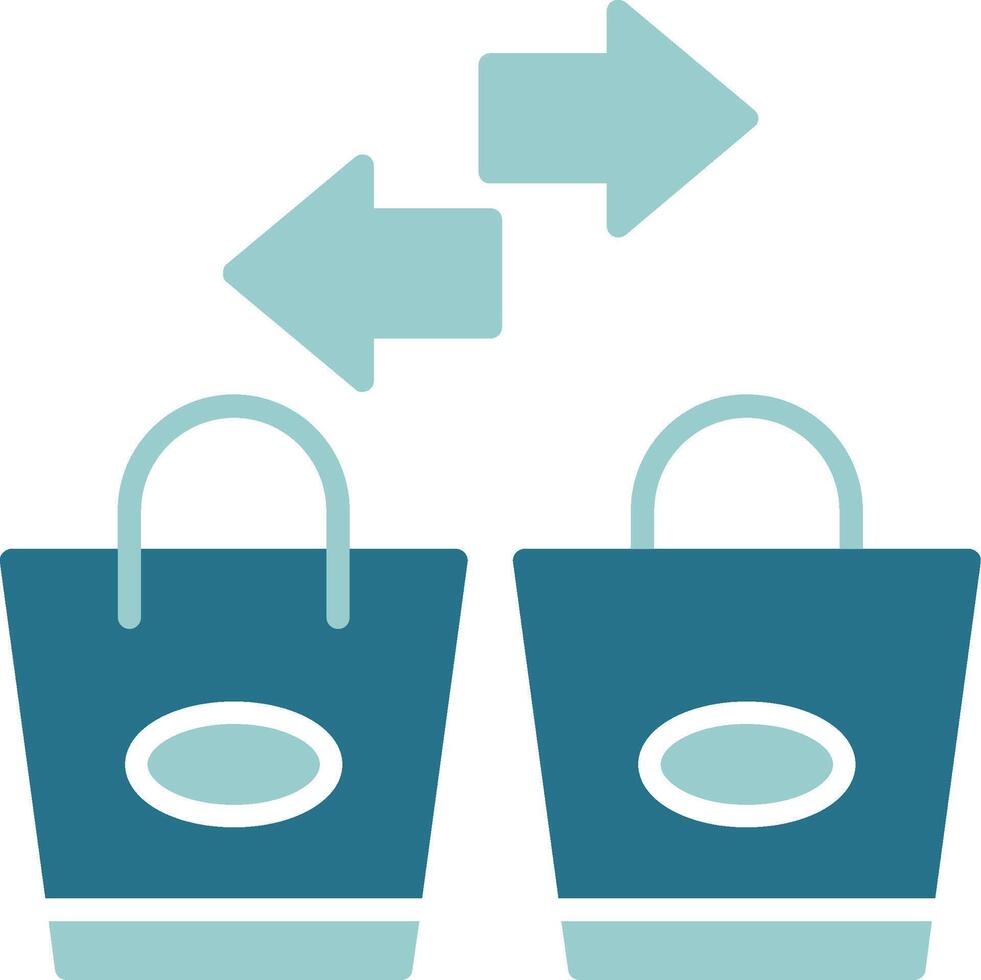 Exchange Solid Sample Icon vector
