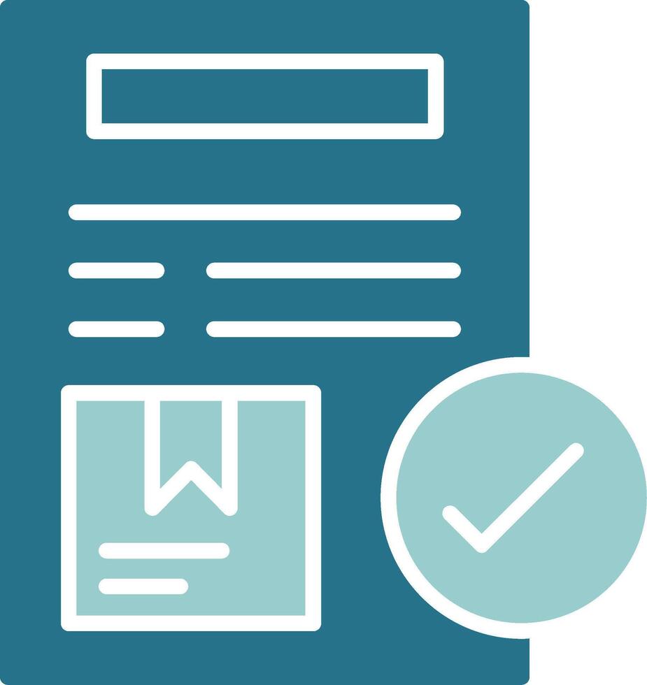 Order Confirmation Solid Sample Icon vector