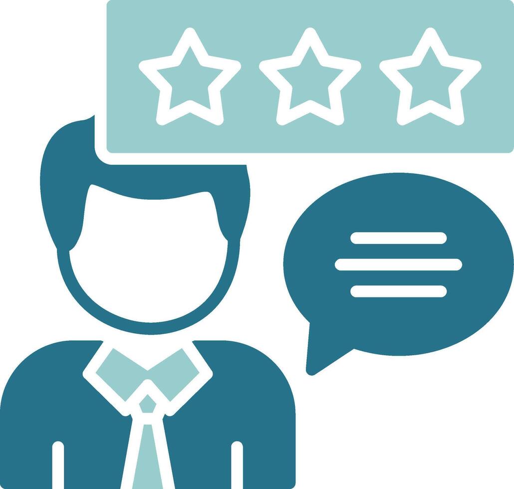 Customer Testimonials Solid Sample Icon vector