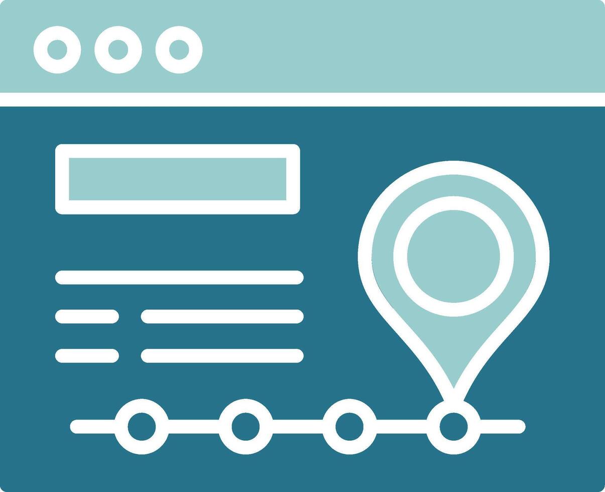 Tracking Solid Sample Icon vector