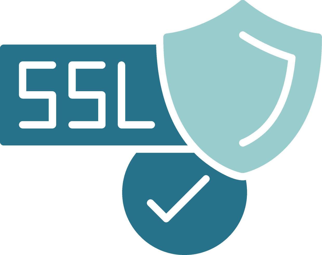 SSL Certificate Solid Sample Icon vector