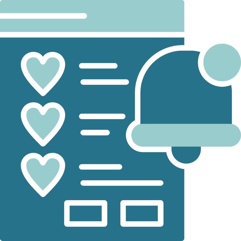 Wishlist Notification Solid Sample Icon vector