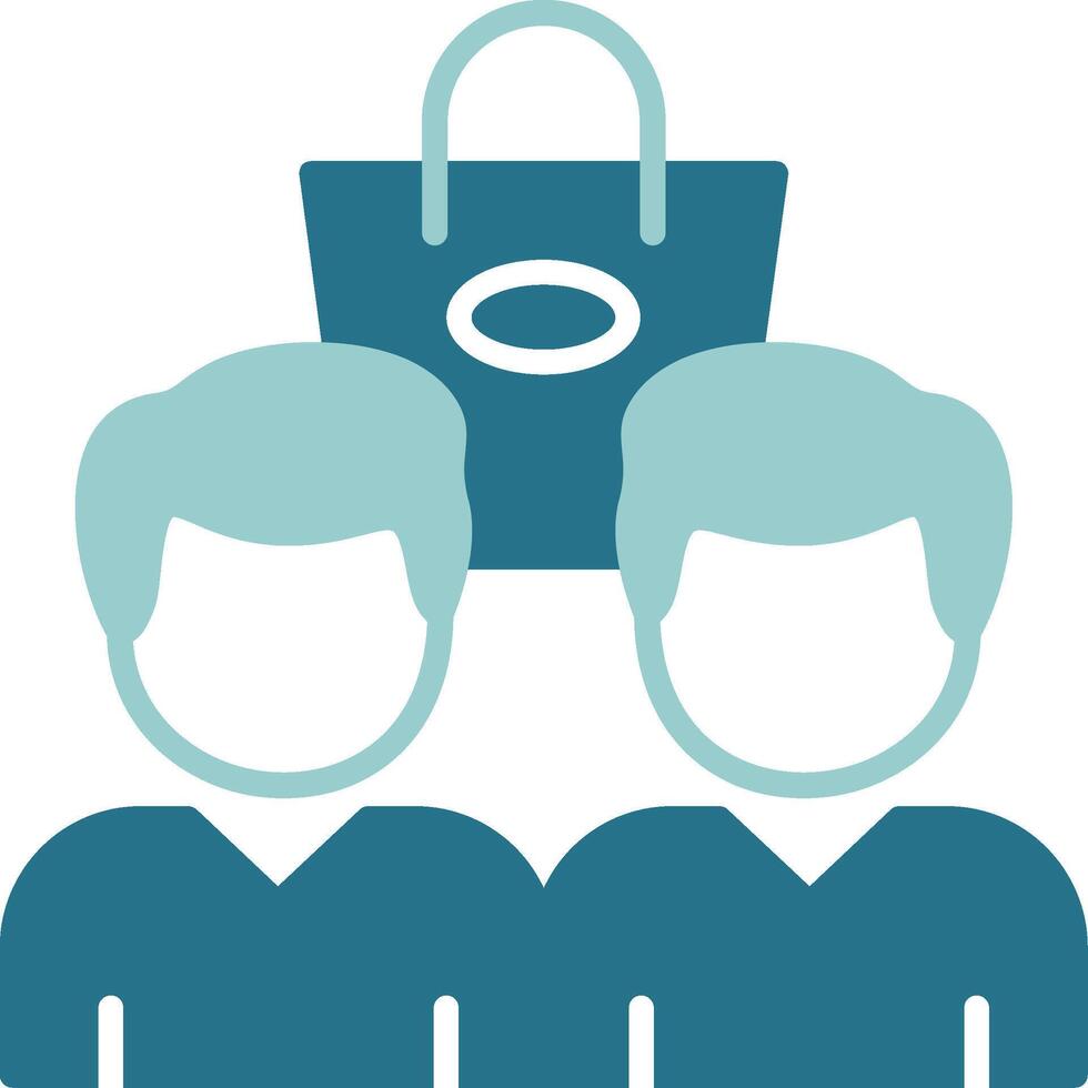 Shopping Community Solid Sample Icon vector