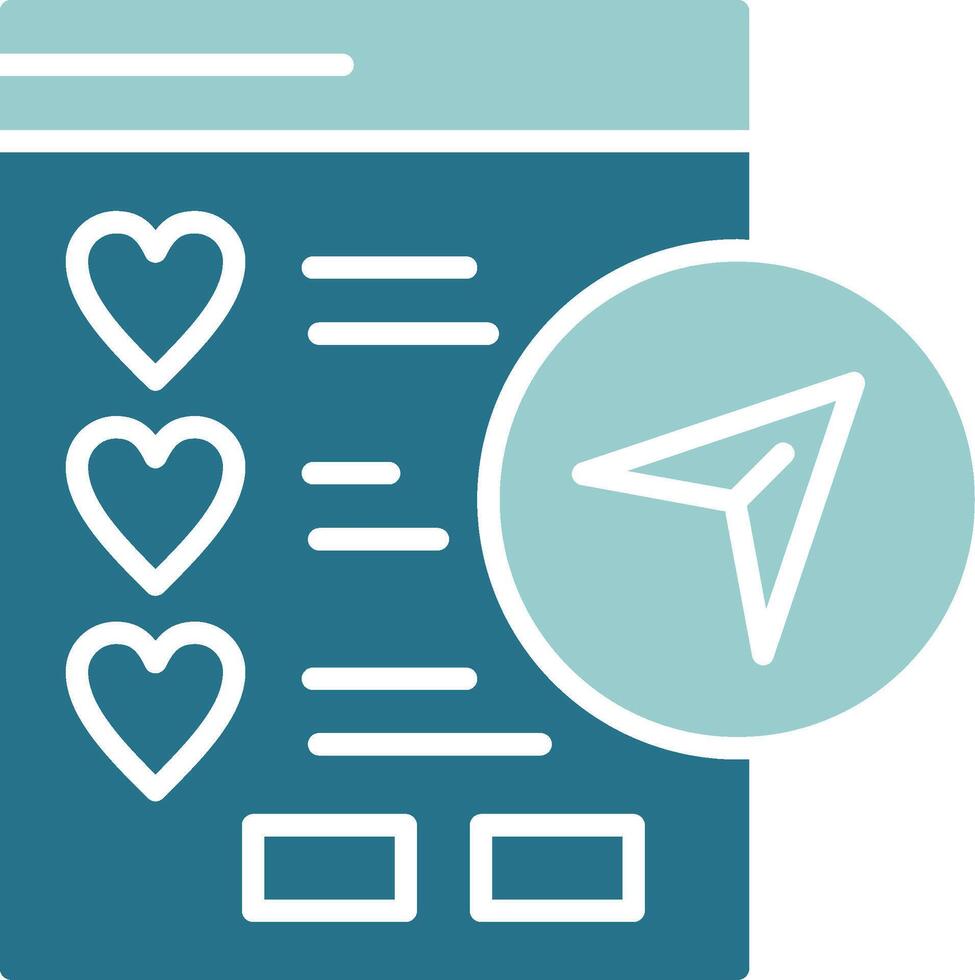 Wishlist Sharing Solid Sample Icon vector