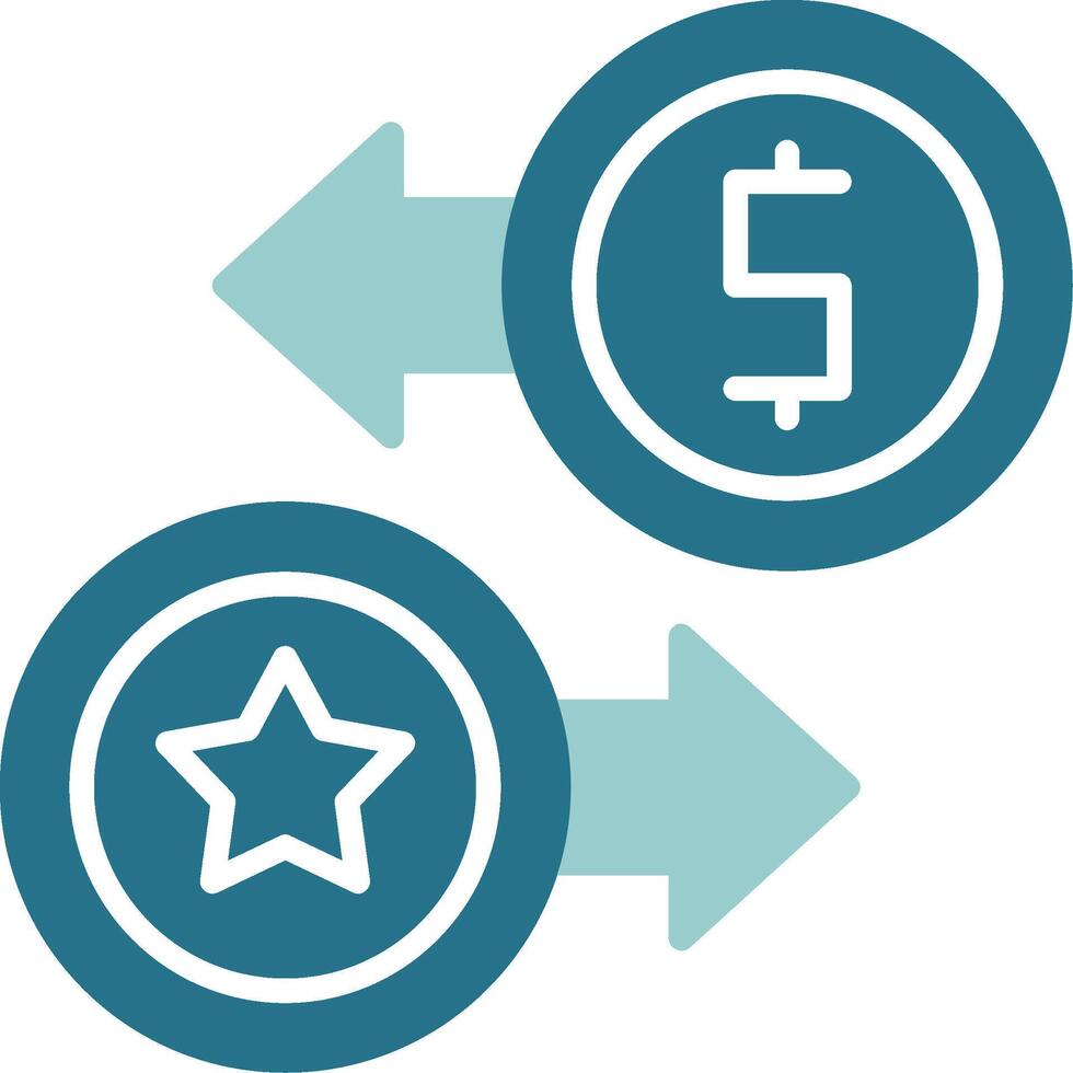 Loyalty Points Solid Sample Icon vector