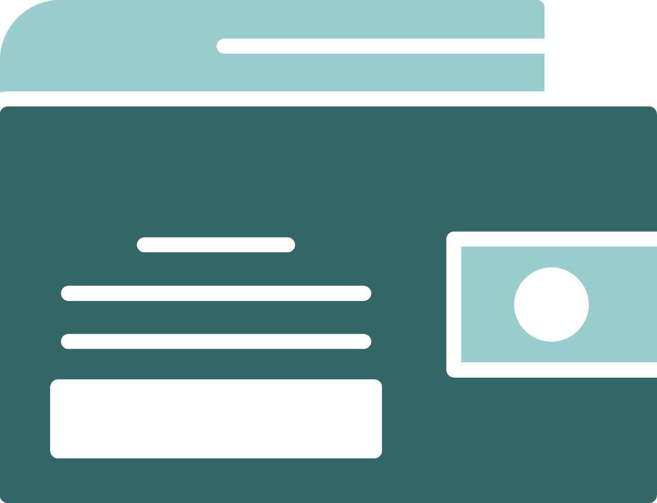 Wallet Solid Sample Icon vector