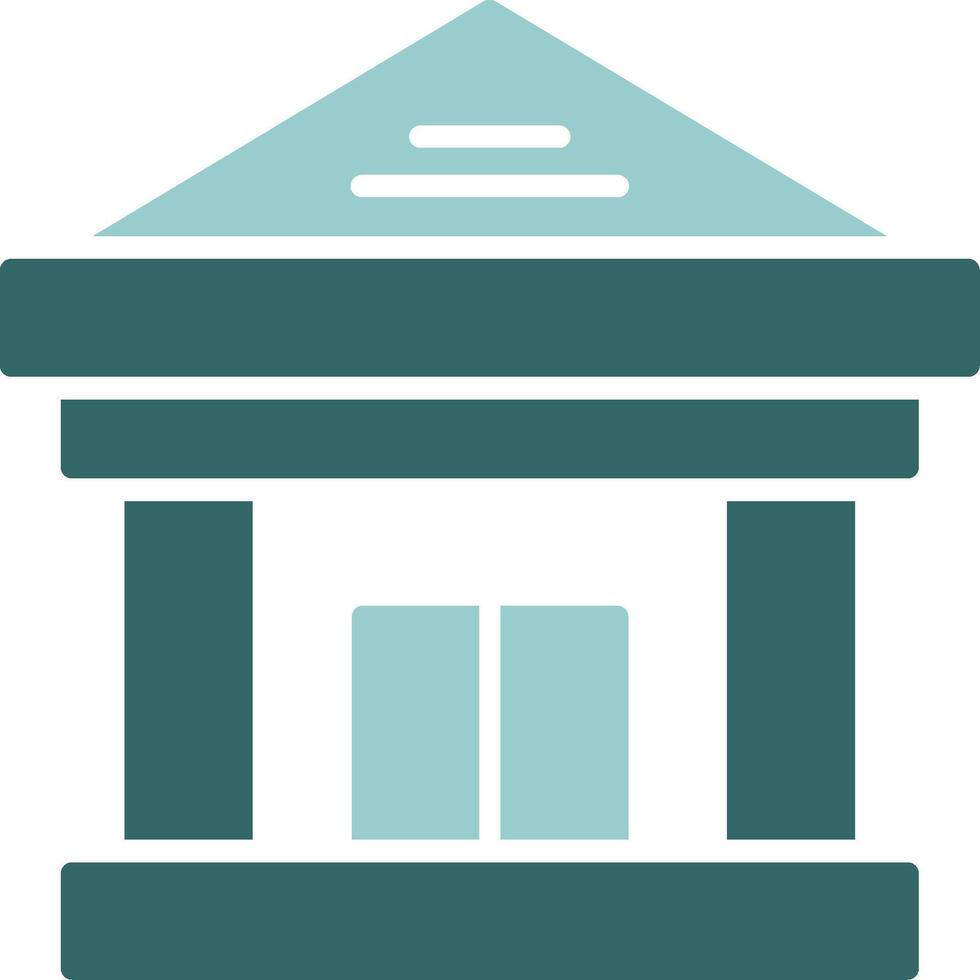 Bank building Solid Sample Icon vector