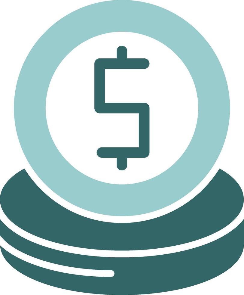 Coins Solid Sample Icon vector