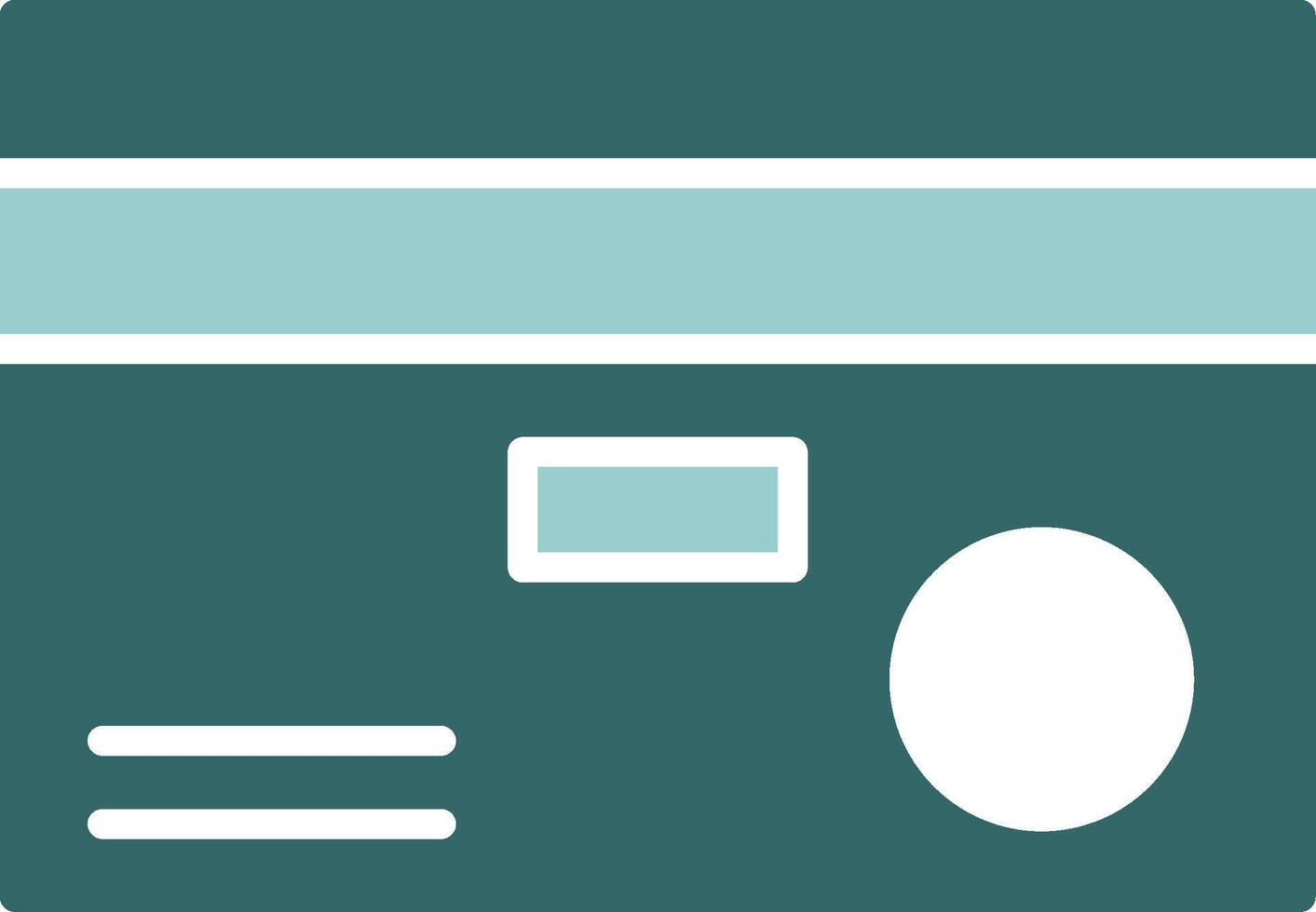 Debit card Solid Sample Icon vector