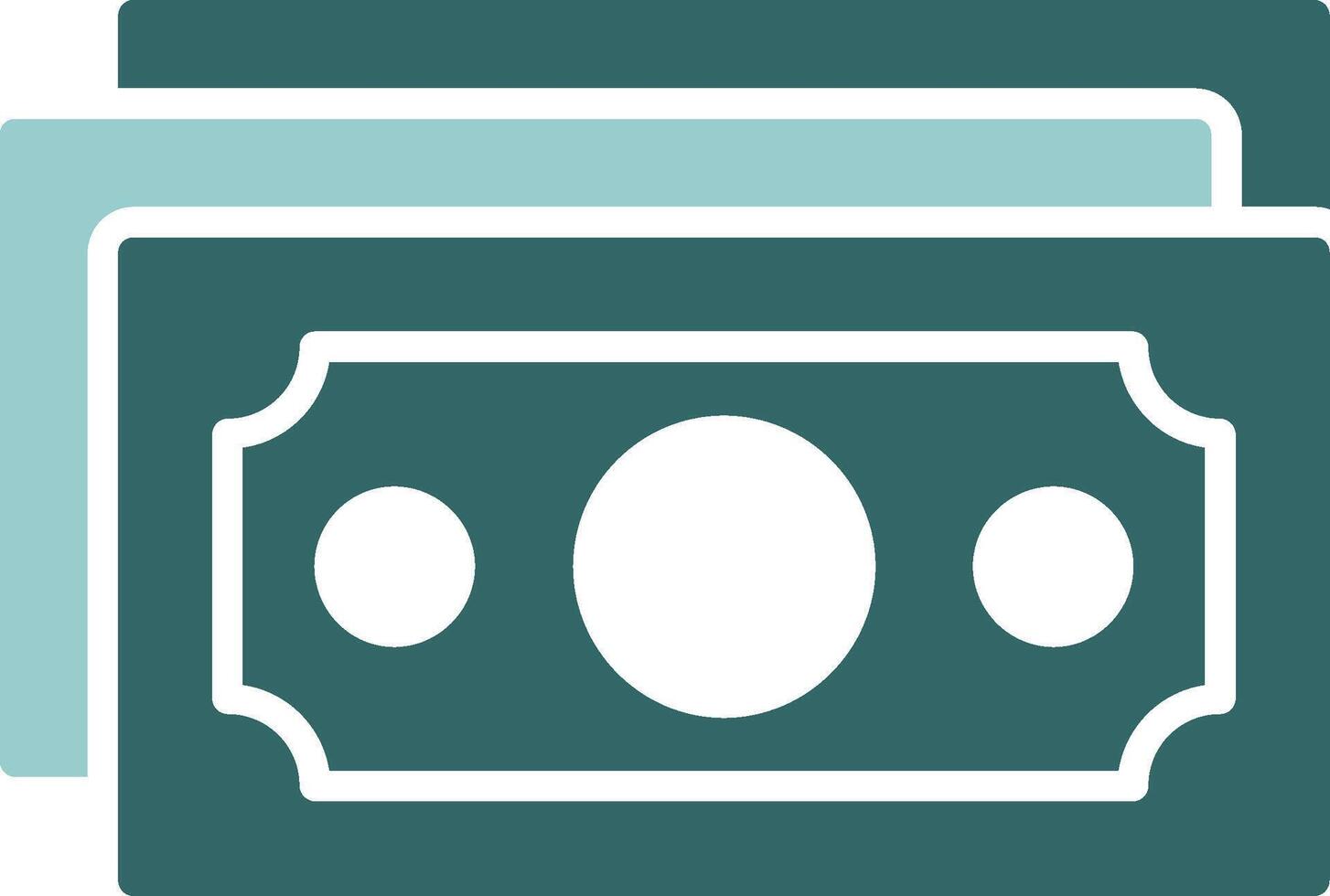 Banknotes Solid Sample Icon vector