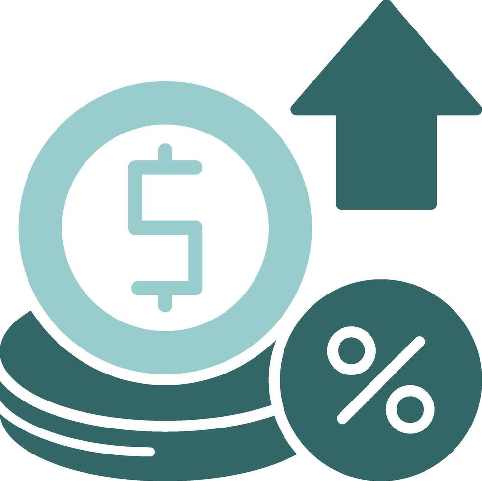 Interest rate Solid Sample Icon vector