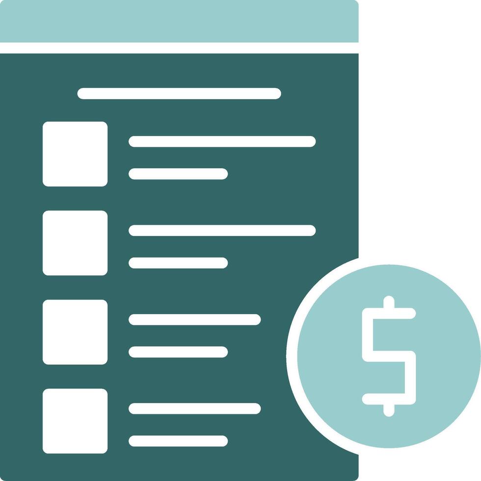Budget Solid Sample Icon vector