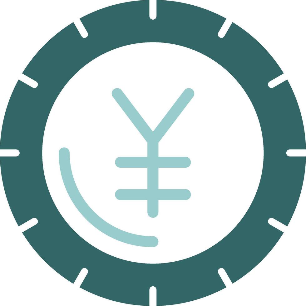 Yen sign Solid Sample Icon vector
