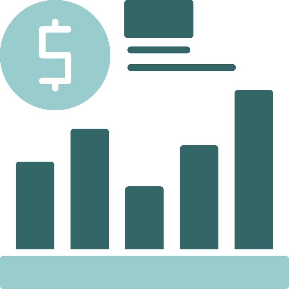 Finance graph Solid Sample Icon vector
