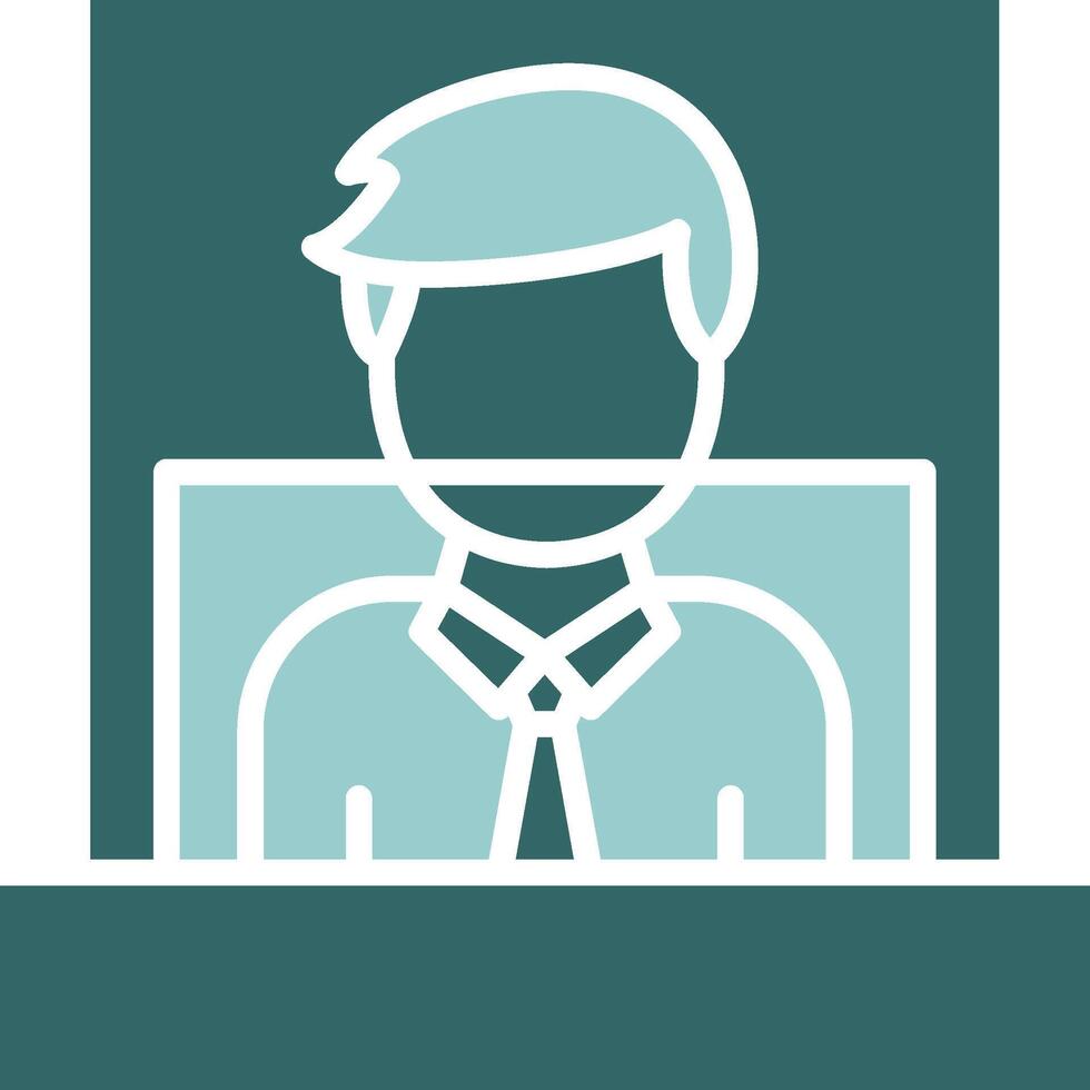 Cashier Solid Sample Icon vector