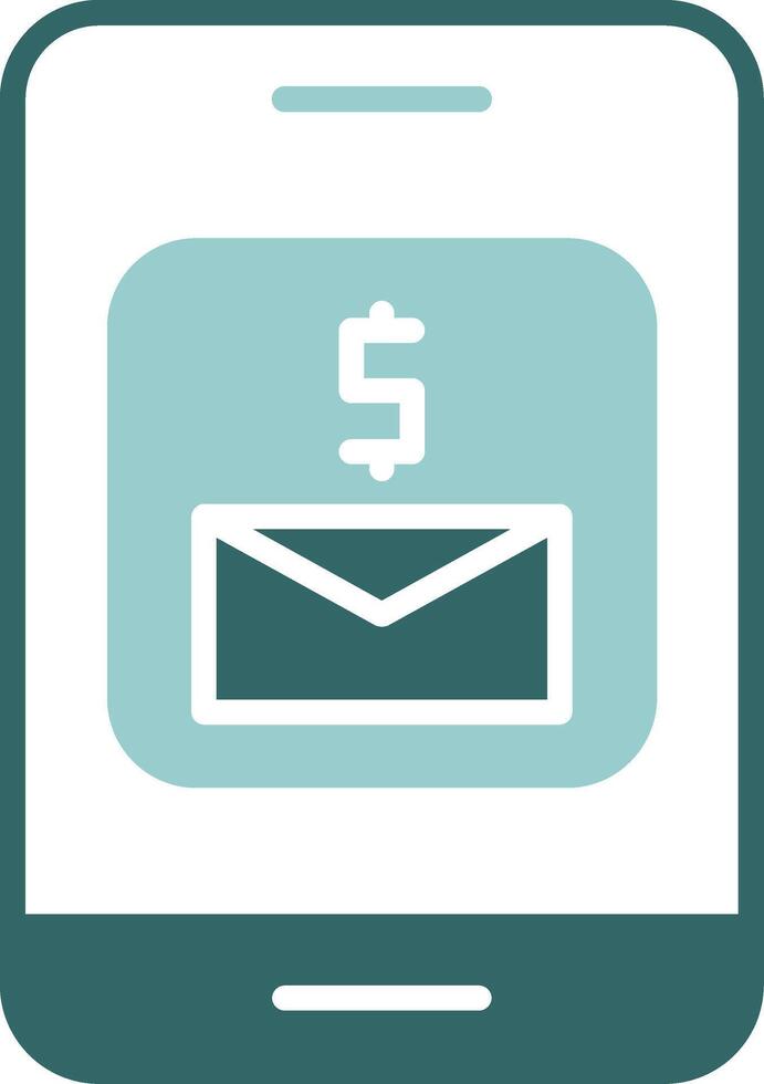 Budgeting app Solid Sample Icon vector