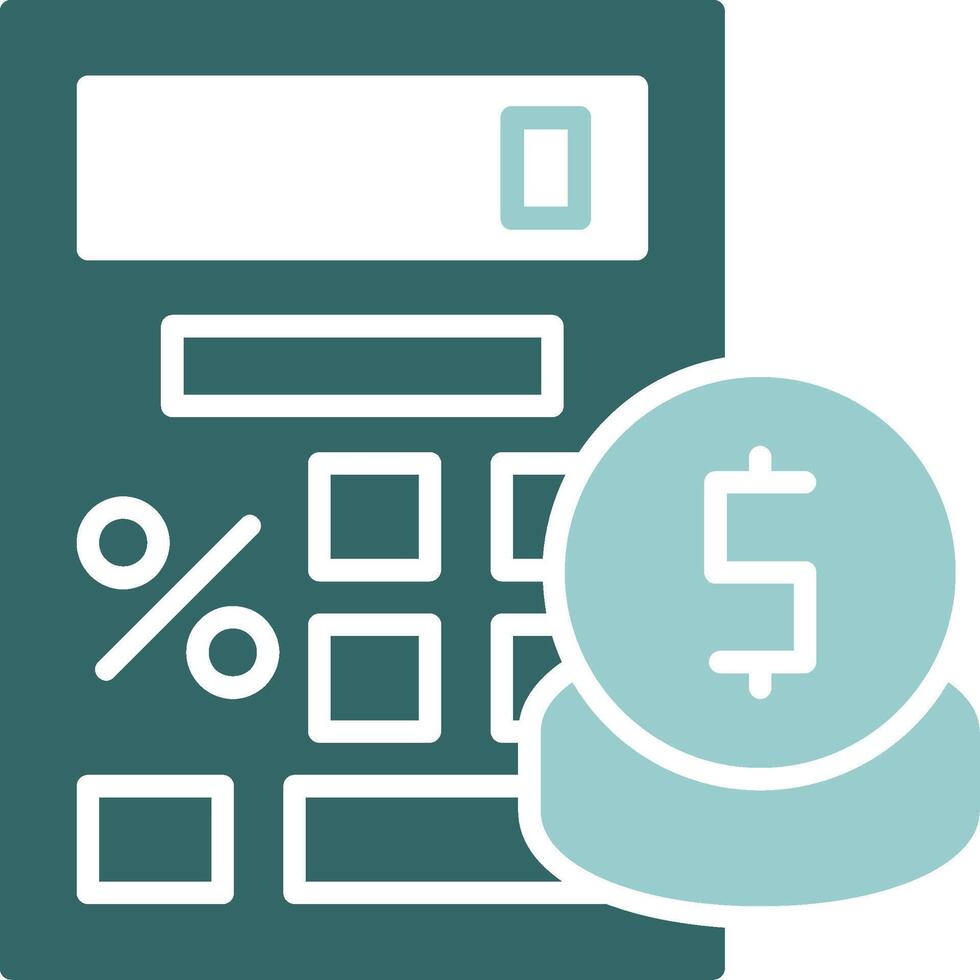 Loan calculator Solid Sample Icon vector