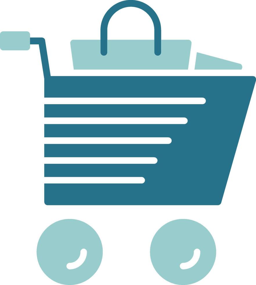 Shopping Trolley Solid Sample Icon vector