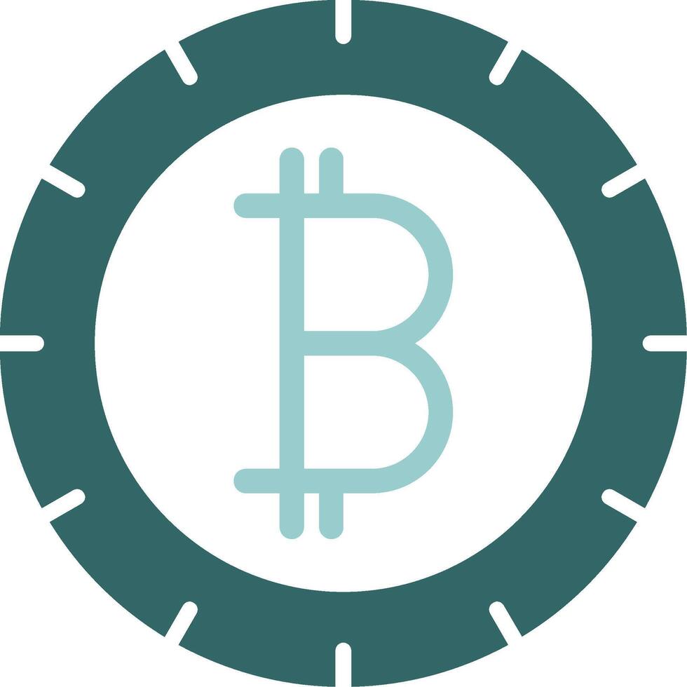 Bitcoin Solid Sample Icon vector