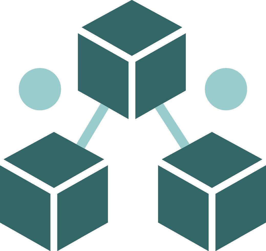 Blockchain Solid Sample Icon vector