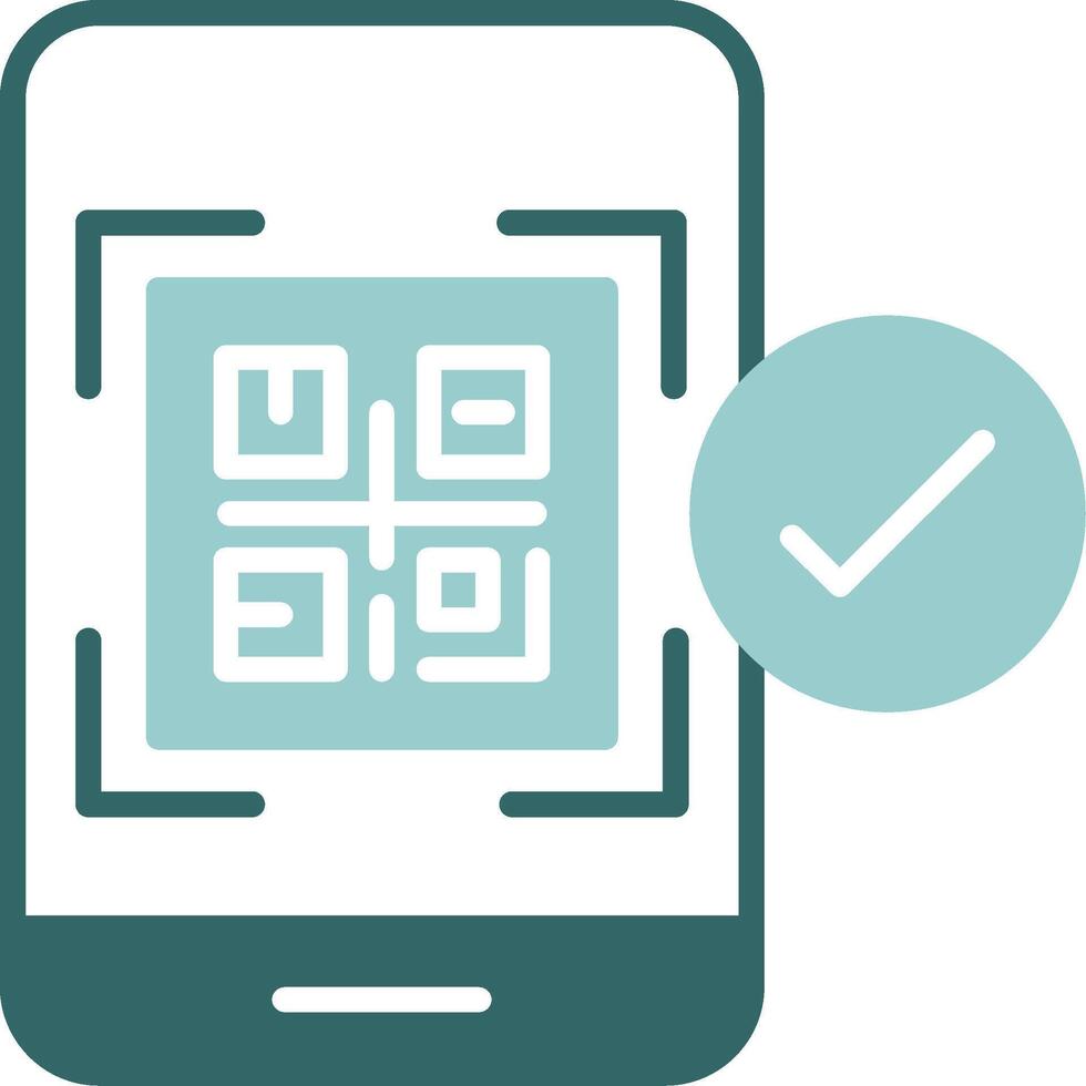 QR code payment Solid Sample Icon vector