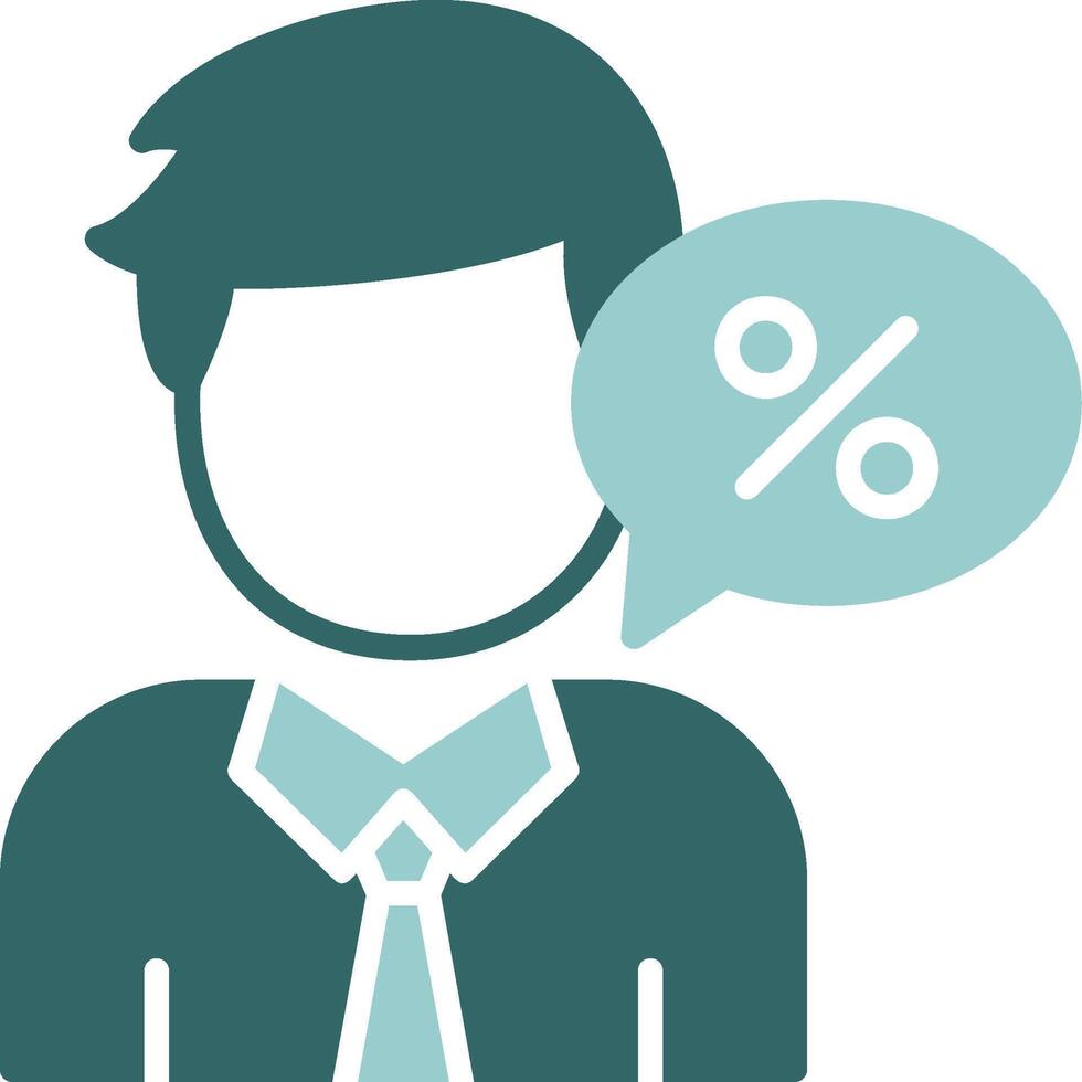 Tax advisor Solid Sample Icon vector