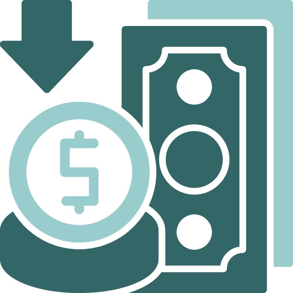 Deflation Solid Sample Icon vector