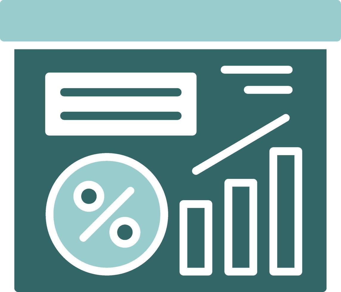 Interest rates Solid Sample Icon vector