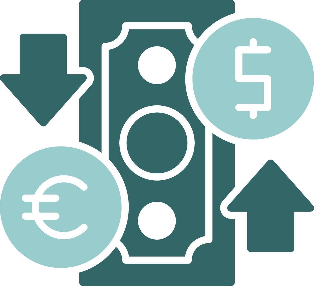 Exchange rates Solid Sample Icon vector