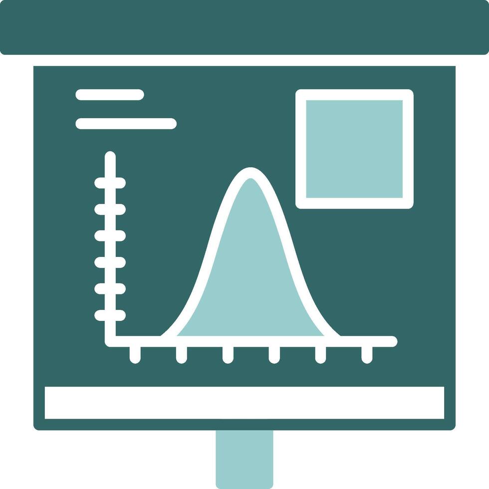 Bell Curve on Graph Solid Sample Design vector