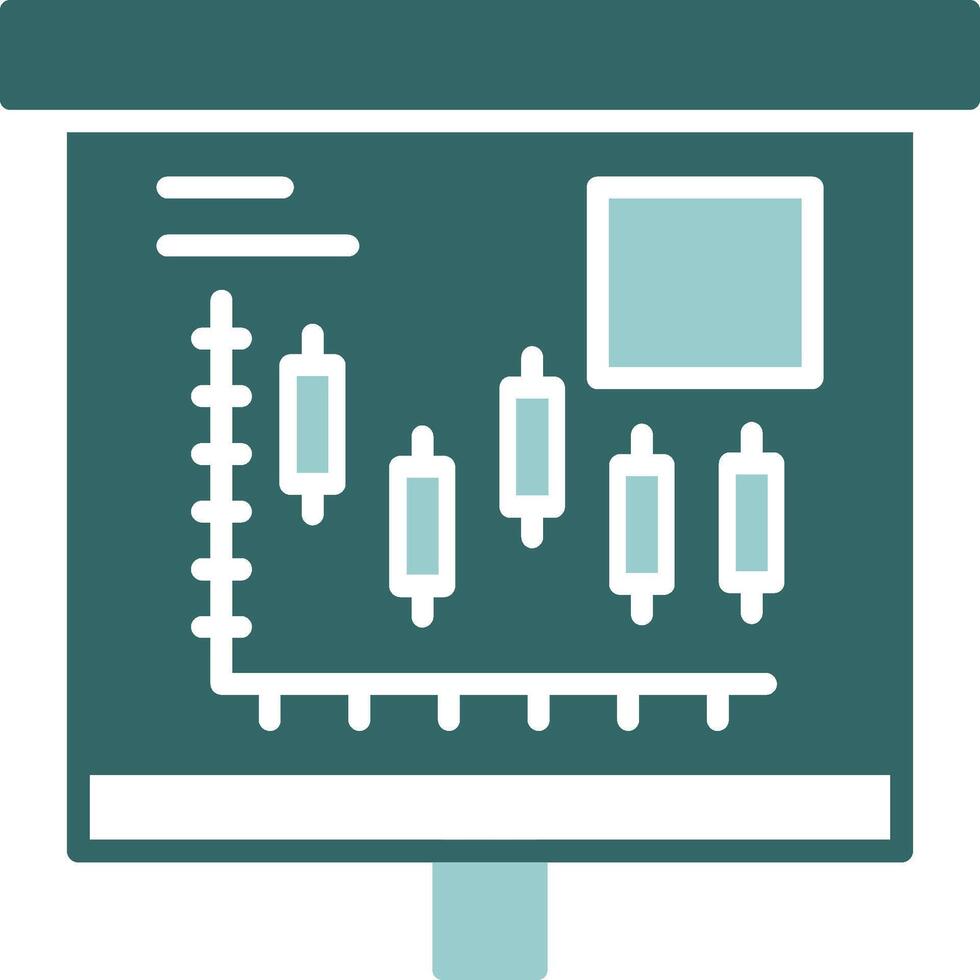 Candlestick Chart Solid Sample Design vector
