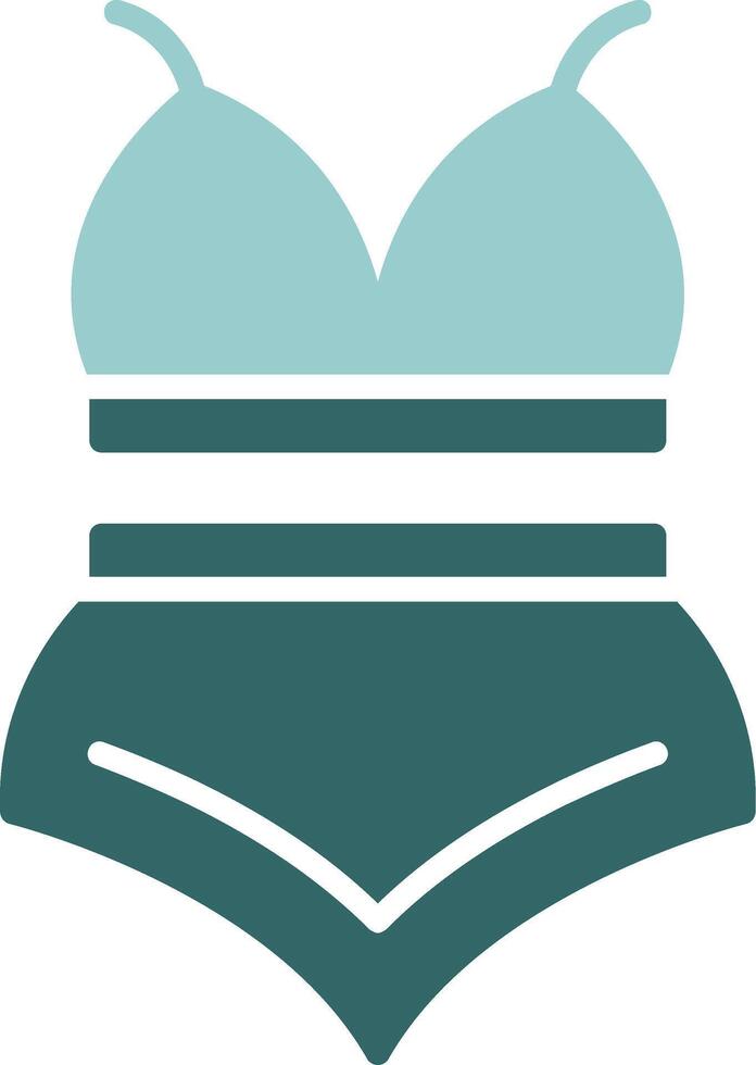 Bikini Two Color Icon Design vector