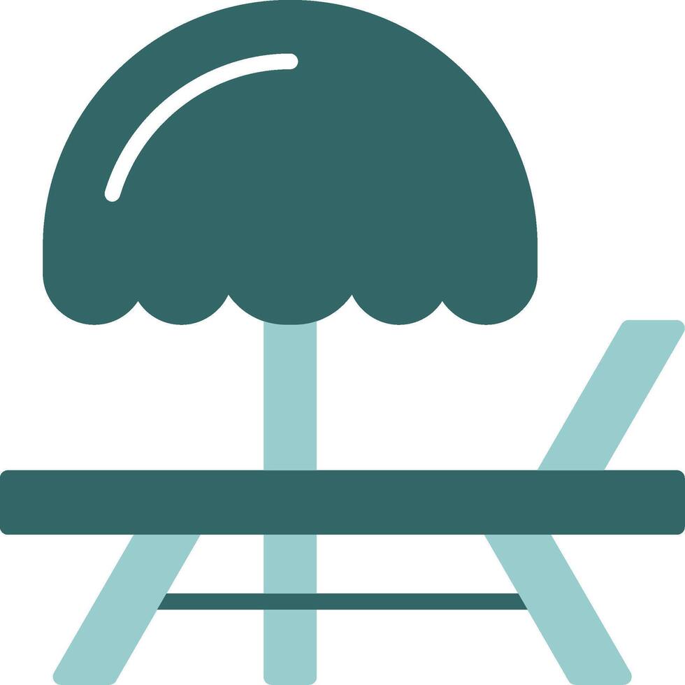 Beach chair Solid Sample Icon Design vector