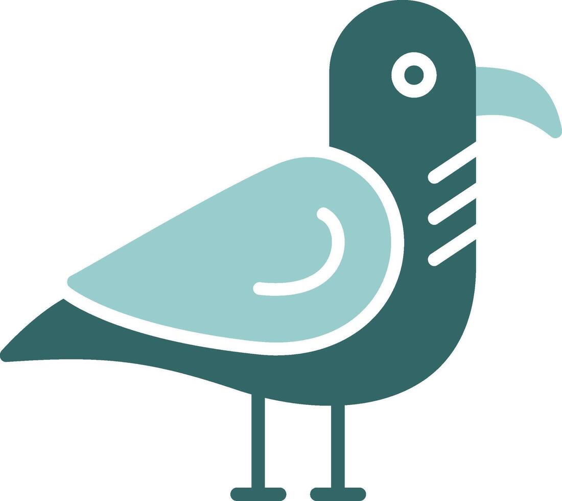 Seagull Solid Sample Icon Design vector