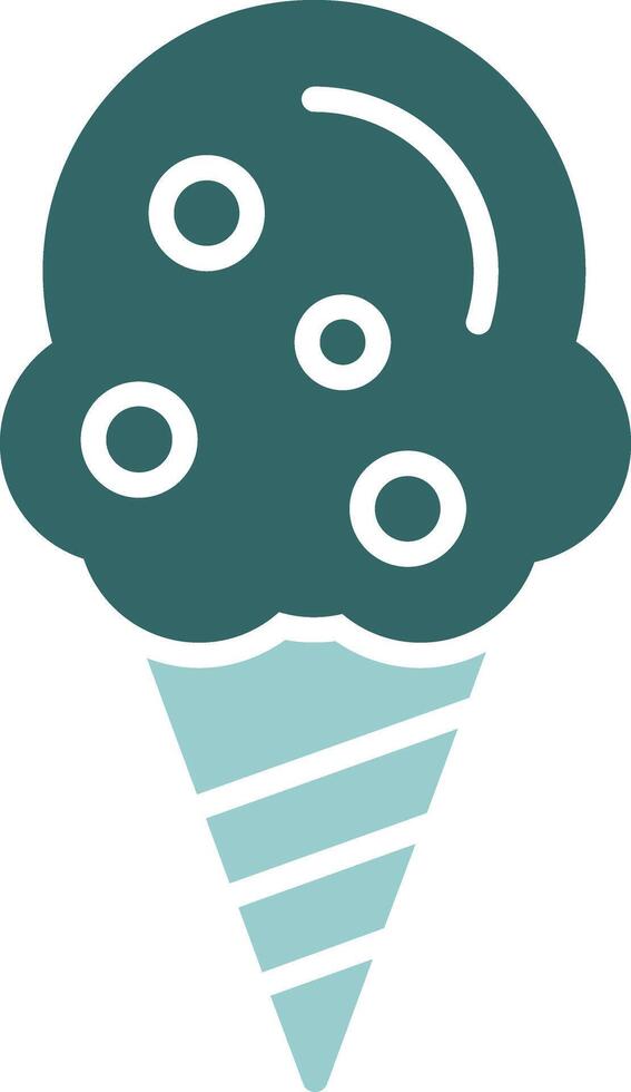 Ice cream cone Two Color Icon Design vector