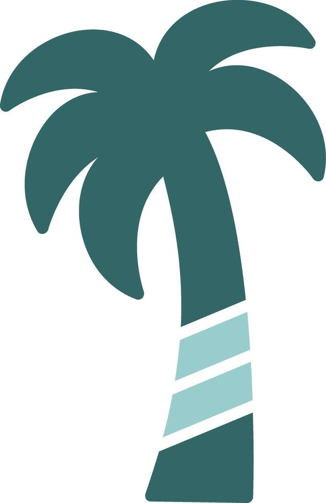 Palm tree Two Color Icon Design vector