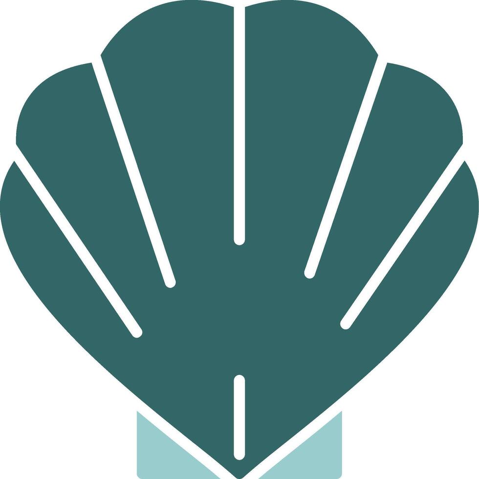 Seashell Solid Style Sample Icon vector