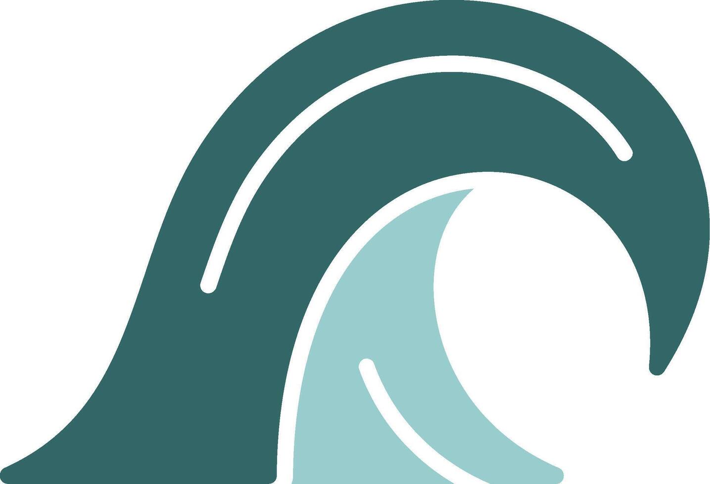 Waves Two Color Icon Design vector